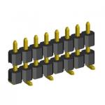 2.54mm Pitch Male Pin Header Connector Dual Insulator Plastic Type